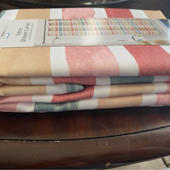 Fabric shower curtain with design💦NWT💦striped pattern💦bright colored design - Picture 11 of 14
